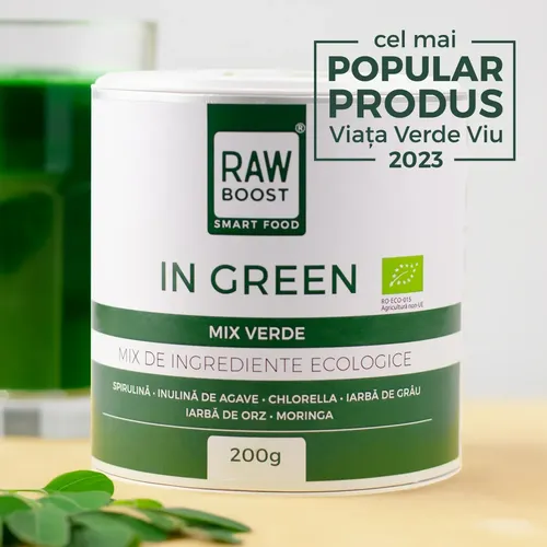 In Green - Mix Verde ECO - Detoxifiant, Alcalinizant, Antibalonare pentru Talie Suplă | Rawboost