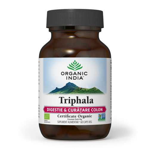 Triphala Digestie & Curatare Colon 60 cps ECO| Organic India
