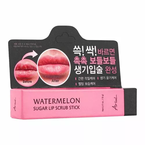 Exfoliant pentru buze - Watermelon Sugar Lip Scrub Stick, 5g | Ariul