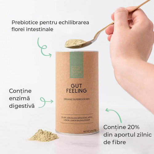 GUT FEELING - Prebiotice - Mix de Super Alimente Organice, 150g | Your Super