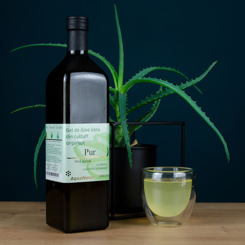 Aloe-Pur Gel Organic de Aloe Vera, Fără Pulpă, 1000ml | AquaNano