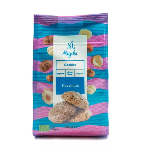 Cookies cu alune, bio, vegan, fără gluten, 100g | Migibi Pret Mic Migibi imagine noua