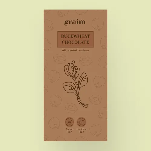 Ciocolată cu ceai de hrișcă și alune de pădure, 30g | Graim