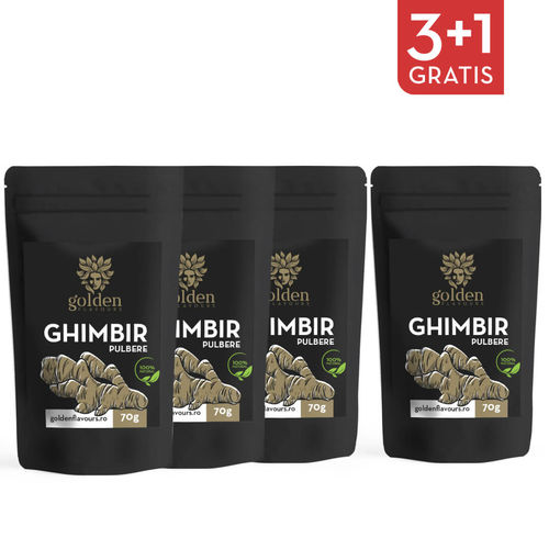 3+1 Gratis Ghimbir pulbere 100% naturală, 70g | Golden Flavours Golden Flavours imagine noua reduceri 2022