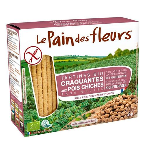 Turte Crocante cu Năut Fără Gluten, 150g ECO| Le Pain des Fleurs Le Pain des Fleurs Biscuiți și Gustări