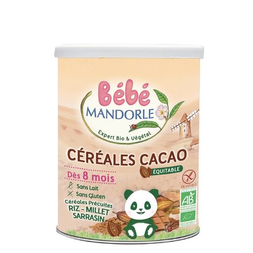 Cereale cu Cacao Pentru Bebeluși – de la 8 luni, 400g | La Mandorle La Mandorle imagine noua reduceri 2022