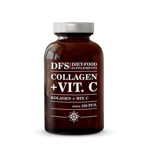 Colagen + Vitamina C 400mg, 200 tablete | Diet-Food Diet-Food imagine noua marillys.ro