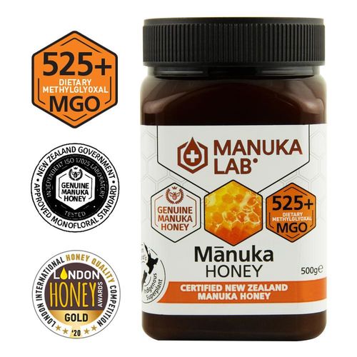Miere de Manuka, MGO 525+ Noua Zeelandă Naturală, 500g | MANUKA LAB 500g Miere de Manuka