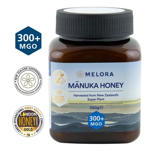 Miere de Manuka, MGO 300+ Noua Zeelandă Naturală, 250 g | MELORA 250+ Miere de Manuka