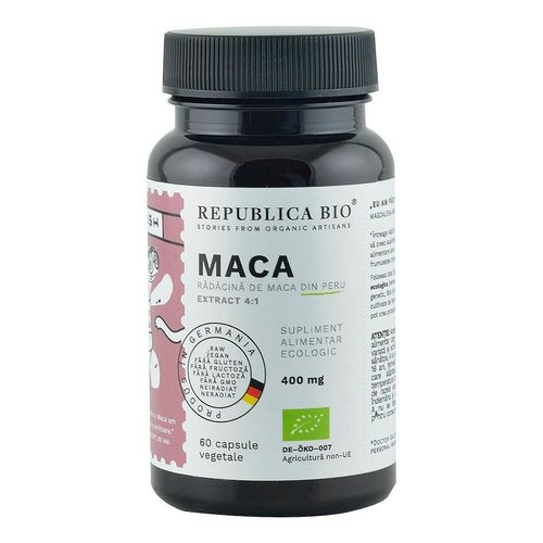 Maca Extract 4:1, 60 capsule ECO| Republica BIO Republica Bio Republica Bio imagine 2022