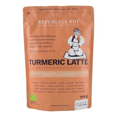 Turmeric Latte, Pulbere Funcțională, 200g ECO| Republica BIO Republica Bio