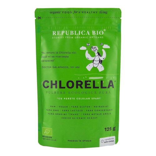 Chlorella, Pulbere Pură, 125g ECO| Republica BIO Republica Bio Pudre şi Pulberi