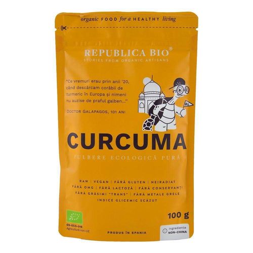 Curcumă, Pulbere Pură,100g ECO| Republica BIO Republica Bio Condimente şi sare