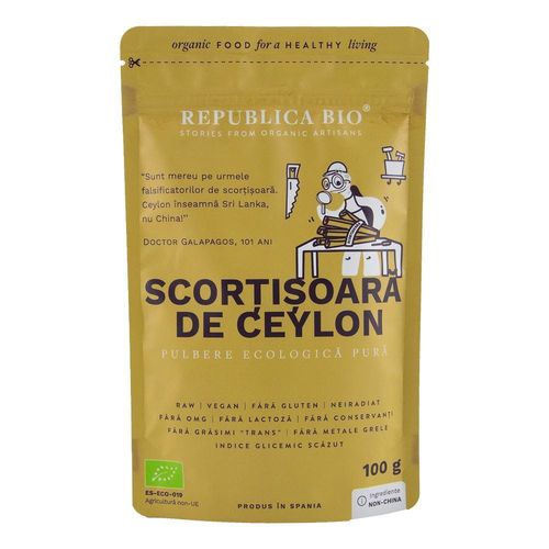 Scorțișoară de Ceylon, Pulbere Pură, 100g ECO| Republica BIO Republica Bio Ingrediente deserturi