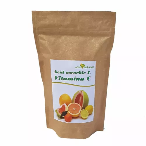 Acid Ascorbic L - vitamina C pudră | AdioGrasime 500g
