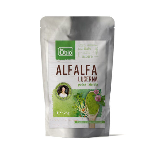 Alfalfa pulbere eco, 125g | Obio (Alfalfa) Pudre şi Pulberi