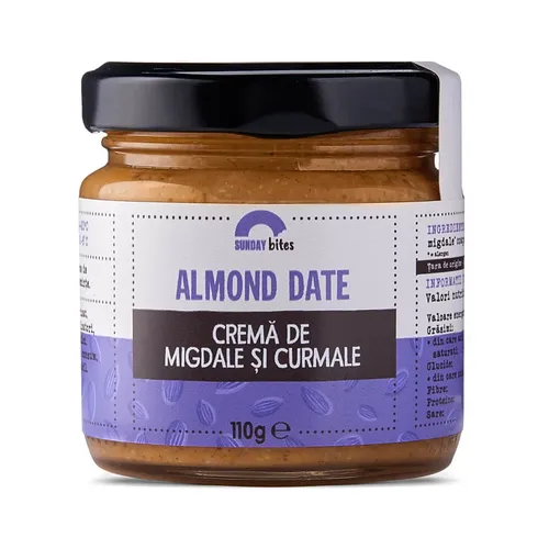 Almond Date – Crema De Migdale Si Curmale, 100% Naturala | Sunday Bites