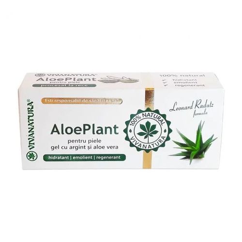 Aloe Plant – Gel cu Argint si Aloe Vera, 20ml | Vivanatura viataverdeviu.ro viataverdeviu.ro