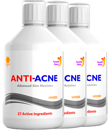 Pachet 3 x Anti-Acnee Complex Lichid cu 27 Ingrediente Active, 500 ml| Swedish Nutra Swedish Nutra Swedish Nutra imagine 2022