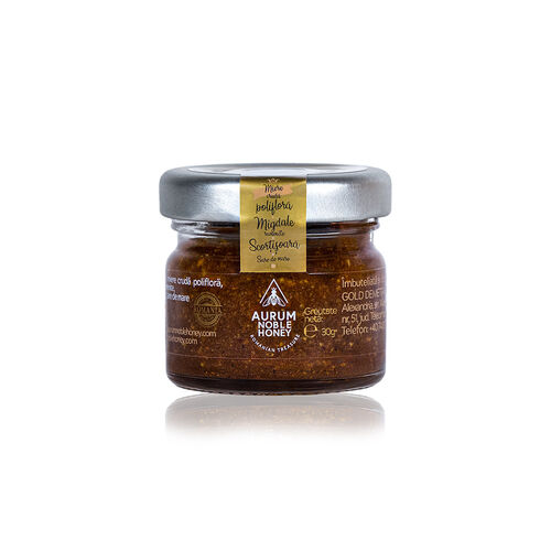 Baby, it`s cold outside – Cremă de miere crudă polifloră cu migdale rumenite | Aurum Noble Honey Pret Mic Aurum Noble Honey imagine noua