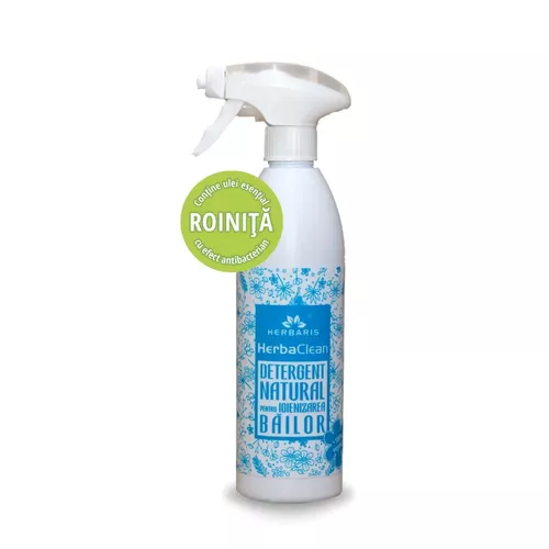Detergent natural pentru igienizarea băilor cu Roiniţă , 500ml | Herbaris 500ml Produse de curăţenie