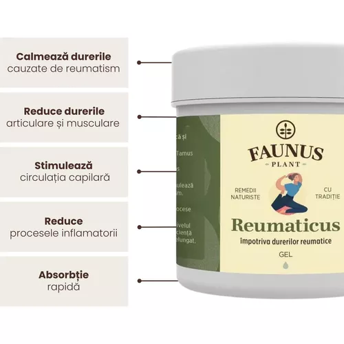 Gel Reumaticus - Împotriva Durerilor Reumatice, 250ml | Faunus Plant