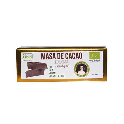 Cacao liquor raw eco, 250g | Obio Obio Unturi și Creme vegetale