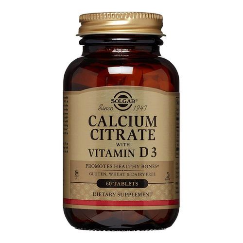 Calcium Citrate cu Vitamina D3 (Mineral Citrat de calciu & D3) 250mg, 60 tablete | Solgar Solgar Comprimate şi Capsule
