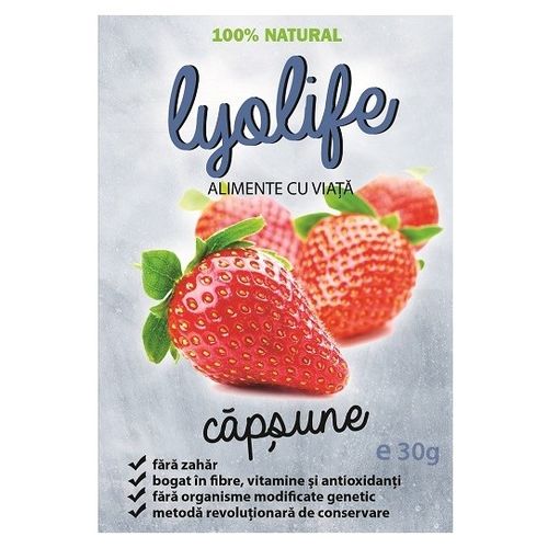 Căpșune – Fructe Liofilizate, 30g | LyoLife LyoLife Alimente