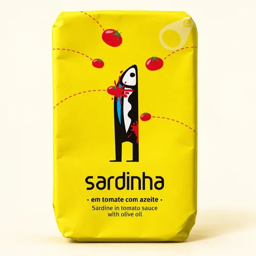 Sardine portugheze în ulei de măsline cu roșii, 120 g | Sardinha