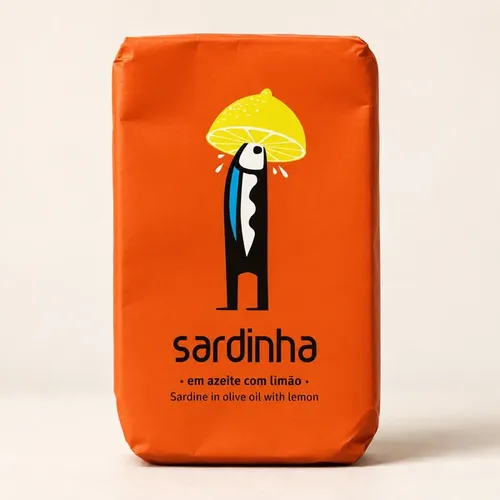 Sardine portugheze în ulei de măsline cu lămâie, 120 g | Sardinha