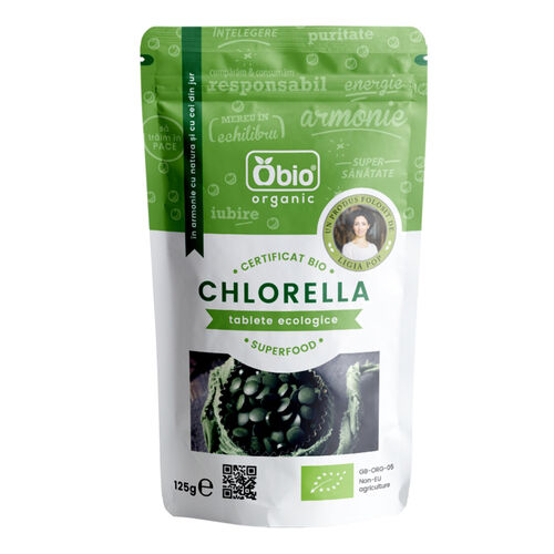 Chlorella tablete eco, 125g | Obio 125g Comprimate şi Capsule