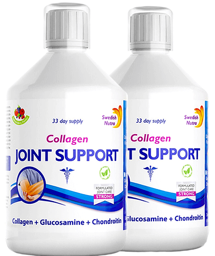 Pachet 2 x Joint Support – Colagen Lichid Hidrolizat Tip 2 cu 5000mg + 10 Ingrediente Active, 500 ml | Swedish Nutra imagine 2021 Swedish Nutra