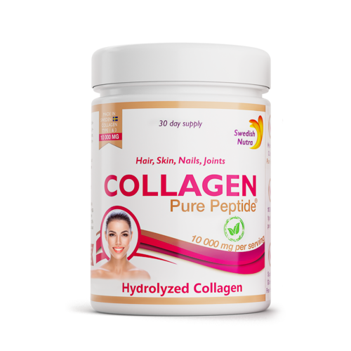 Colagen Hidrolizat Pulbere 10.000Mg Tip 1 si 3 Super Concentrat – 100% Natural, 300g| Swedish Nutra Swedish Nutra