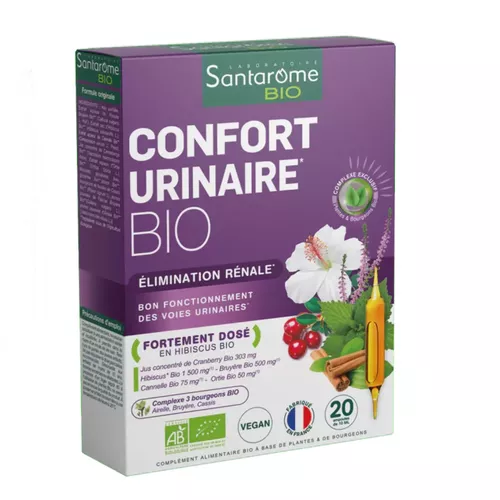 Confort Urinaire Bio - Supliment Pentru Tratarea Infectiilor Urinare, 20 Fiole | Santarome Bio