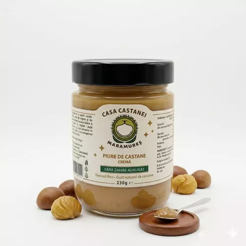 Piure de Castane Cremă Fără Zahăr Adăugat, 230g | Casa Castanei