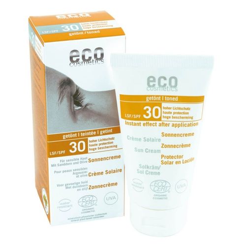 Cremă Bio Protecție Solară Înaltă FPS30 – Nuanțată, 75ml | Eco Cosmetics Eco Cosmetics imagine noua marillys.ro