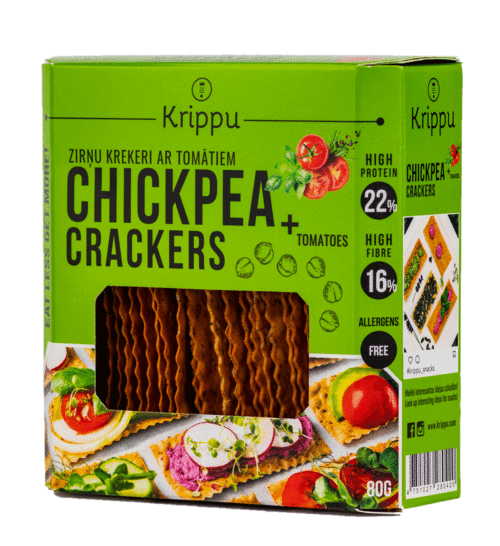Crackers cu rosii 80 g, vegan, fara gluten | Krippu Krippu Krippu imagine 2022
