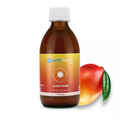 Curcumin Lipozomal PLUS, cu aromă de mango, 250 ml | ActiNovo Pret Mic ActiNovo imagine noua