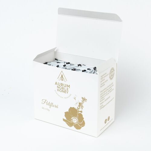 Miere polifloră – cutie 50 stickuri de 10g | Aurum Noble Honey Pret Mic Aurum Noble Honey imagine noua
