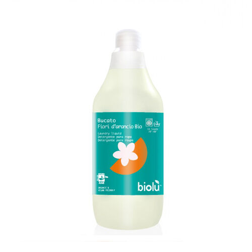 Detergent ecologic pentru rufe albe si colorate portocale, 1l | Biolu BIOLU