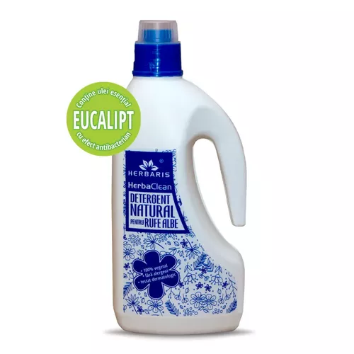 Detergent natural pentru rufe albe cu Eucalipt, 1500ml | Herbaris 1500ml imagine noua marillys.ro