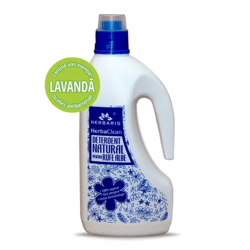 Detergent natural pentru rufe albe cu Lavandă, 1500ml | Herbaris 1500ml imagine noua marillys.ro