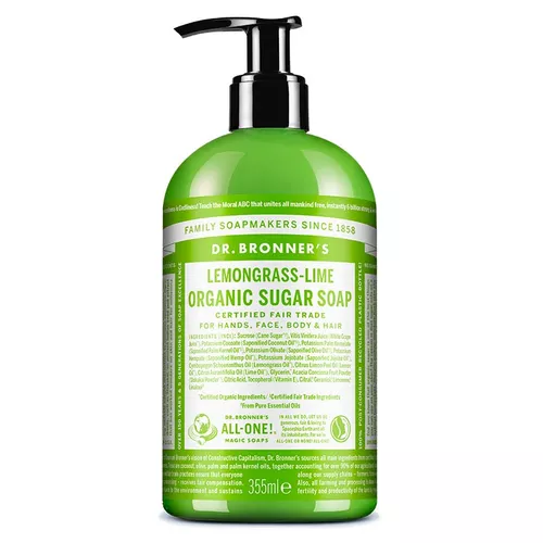 Organic Sugar Soap, săpun lichid cu Lemongrass Lime | Dr.Bronner’s Cosmetice Cosmetice