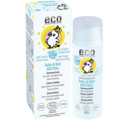 Cremă Bio Protecție Solară Bebe și Copii FPS50+ Pentru Piele Foarte Sensibilă, Fără Parfum, 50ml | Eco Cosmetics Eco Cosmetics
