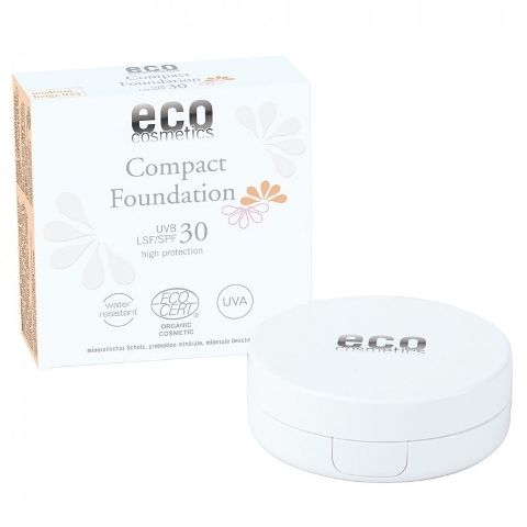 Fond de Ten Compact cu Protecție Solară FPS30 – Medium Beige, 10g | Eco Cosmetics imagine 2021 Eco Cosmetics