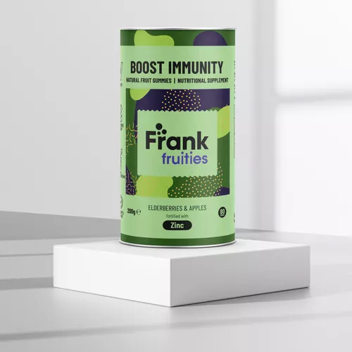 Boost Immunity – Drajeuri din fructe (Măr si Soc) fortificate cu Zinc – 200g (80 drajeuri) | Frank Fruities 200g imagine noua marillys.ro