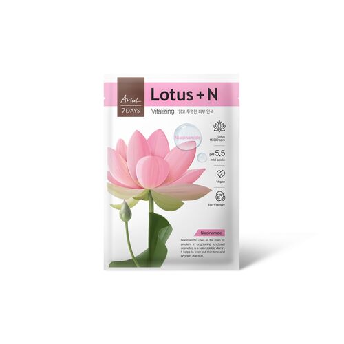 Mască 7Days PLUS Lotus + N (Niacinamide), Vitalizare și strălucire naturală, 23g | Ariul (Niacinamide) imagine noua marillys.ro