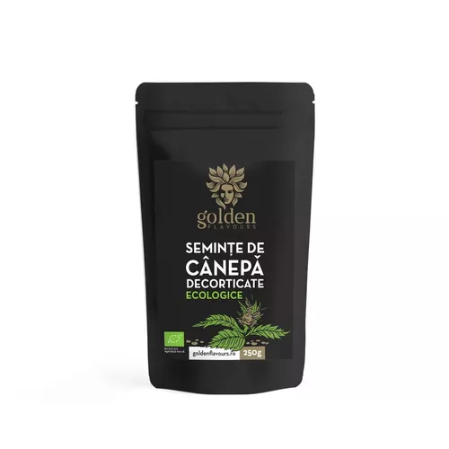 Seminte Decorticate De Canepa Ecologice, 250g | Golden Flavours