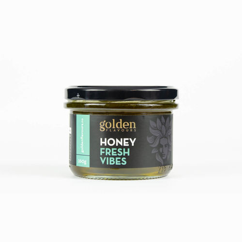 Miere bio cu mentă și lemongrass FRESH VIBES, 260g | Golden Flavours Golden Flavours Golden Flavours